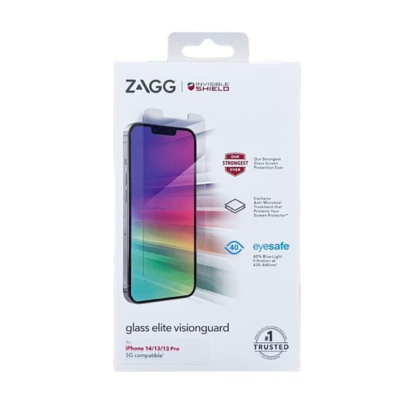Invisible Shelid Screen Protector for iPhone 14/13 Pro Glass Elite Visionguard - Picture 1 of 1